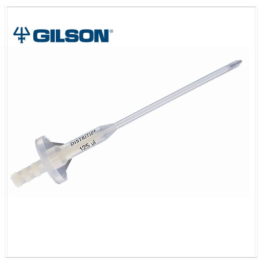 Gilson Distritip Micro ST Syringe Tips, 125µl, Aliquot Range 1µL to 12.5 µL, Sterile, 50/pk.