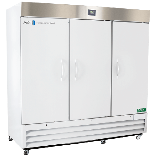 72 Cu. Ft.  Triple Swing Solid Door Premier Laboratory Refrigerator. Warranty: 2/5; Two year parts and labor warranty, plus an additional three year compressor parts warranty.