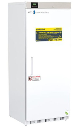 20 Cu. Ft. Premier Flammable Storage Manual Defrost Freezer with 7 inner doors &amp; Fast-Freeze compartments; temperature alarms, keyed door locks,  probe access, and precise temperature monitoring through microprocessor control. 2 Year Parts &amp; Labor Warranty plus 5 Year Compressor Parts Warranty
