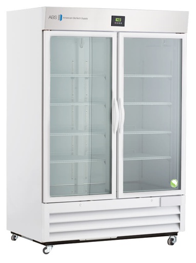 49 Cu. Ft.  Double Swing Glass Door Premier Laboratory Refrigerator . Warranty: 2/5; Two year parts and labor warranty, plus an additional three year compressor parts warranty.