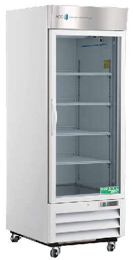 26 Cu. Ft.  Single Glass Door Standard Laboratory Refrigerator.  Warranty: 1/5; One year parts and labor warranty, plus an additional four year compressor parts warranty.