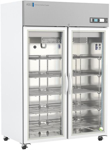 49 Cu. Ft. Premium Laboratory Glass Door Refrigerator Engineered with variable speed compressors (VSCs); microprocessor temperature control with battery backup; full array of alarms to safeguard your products. Two (2) years parts and labor warranty plus Seven (7) years compressor warranty