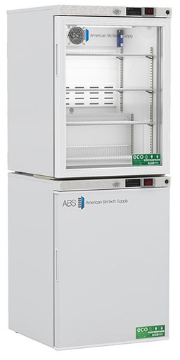10 Cu.Ft Total Capacity, 1 Solid/1 Glass Ext.Doors  Premier Combination Refrigerator/Freezer Warranty: 2/5; Two year parts and labor warranty, plus an additional three year compressor parts warranty.