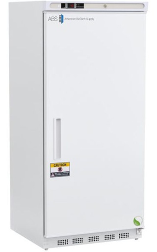 17 cu. ft. capacity General Purpose Laboratory Solid Door Refrigerator with microprocessor temperature controller, audible and visual high/low temperature alarms, remote alarm contacts, and casters. Warranty: 1/5; One year parts and labor warranty, plus an additional four year compressor parts warranty.