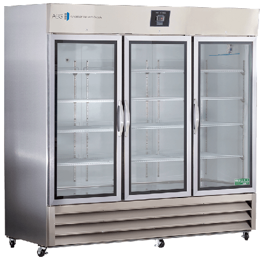 72 Cu. Ft. Premier Stainless Steel Laboratory Refrigerator Glass Door. Warranty: 2/5; Two year parts and labor warranty, plus an additional three year compressor parts warranty.