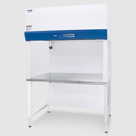 Esco 5ft AIRSTREAM Horizontal Laminar Flow Clean Bench, Glass Side Walls, Energy Efficient ECM blower, Microprocessor &amp; Airflow Sensor, Width: 5ft / 1.5m, Interior Height: 2.5ft / 0.75m.. External: 64.8"W x 31"D x 50"H (1645 x 790 x 1270 mm). Includes 2 GFCI Outlets. 115VAC, 60 Hz, cUL Listed. *5 year warranty*