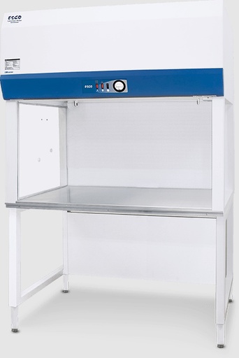 Esco AIRSTREAM 6ft Horizontal Laminar Flow Clean Bench, Glass Side Walls, Energy Efficient ECM blower, Simple Switches &amp; Minihelic Gauge, Width: 6ft / 1.8m, Interior Height: 2.5ft / 0.75m. External: 76.8&quot;W x 31&quot;D x 50&quot;H (1950 x 790 x 1270 mm). 2 GFCI Outlets. 115VAC, 60 Hz, cUL Listed.~