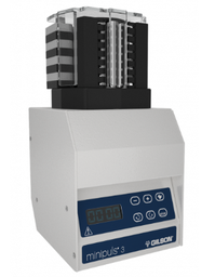 [GA-F155006] Gilson Minipuls 3 Peristaltic Pump comes with R-4 four channel pump head , 0.3 μL/min to 40 mL/min (1.8L/h, 4mm tubing).