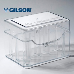 [GF-F167100] Universal Reload Box for Gilson Tower-Pack™ D10, DL10, D200, D300 &amp; D1000 Diamond Tips, translucent; each.