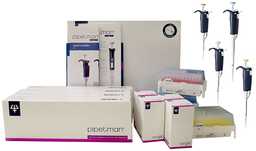 [GF-F167370] Gilson Pipetman L 4-Pack Starter Kit. P2L, P20L, P200L, P1000L; Fully autoclavable; Diamond tips: DL10, D200, D1000; 4 SINGLE™ pipette holders, 1 Gilson Guide to Pipetting, 1 Two-minute inspection poster. *3 year warranty