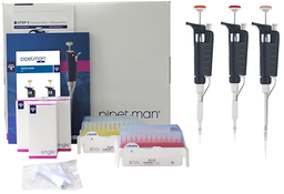 [GF-F167800] Gilson Pipetman Micro Starter Kit: P2, P10, P100; Diamond tips: DL10, D200; 3 SINGLE™ pipette holders, 3 plastic ejectors, 1 Gilson Guide to Pipetting, 1 Two-minute inspection poster. *3 year warranty.