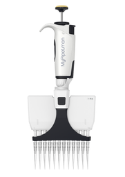 MyPipetman Select P12x20 multichannel. Fully-autoclavable, air-displacement pipette; unique, patented Trilock™ volume-locking system; 2 - 20µL. Three-year warranty.