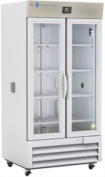 [NOR-ABT-HC-CP-36] Premier Chromatography Refrigerator 36 Cu. Ft. Double Swing Glass Door with microprocessor temperature controller,  Temp display &amp; Alarm module with battery back-up, audible and visual high/low temp alarms, °C/°F convertible temperature display, remote alarm contacts, and casters, one duplex outlet, and two 2&quot; access ports. Requires two (2) outlets. Warranty: 2/5; Two year parts and labor warranty, plus an additional three year compressor parts warranty.