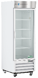 23 Cu. Ft.  Single Glass Door Standard Laboratory Refrigerator.  Warranty: 1/5; One year parts and labor warranty, plus an additional four year compressor parts warranty.