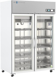 49 Cu. Ft. Premium Laboratory Glass Door Refrigerator Engineered with variable speed compressors (VSCs); microprocessor temperature control with battery backup; full array of alarms to safeguard your products. Two (2) years parts and labor warranty plus Seven (7) years compressor warranty