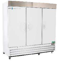 72 Cu. Ft.  Triple Swing Solid Door Standard Laboratory Refrigerator.  Warranty: 1/5; One year parts and labor warranty, plus an additional four year compressor parts warranty.